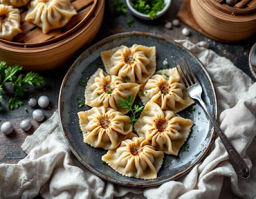 Манты с говядиной